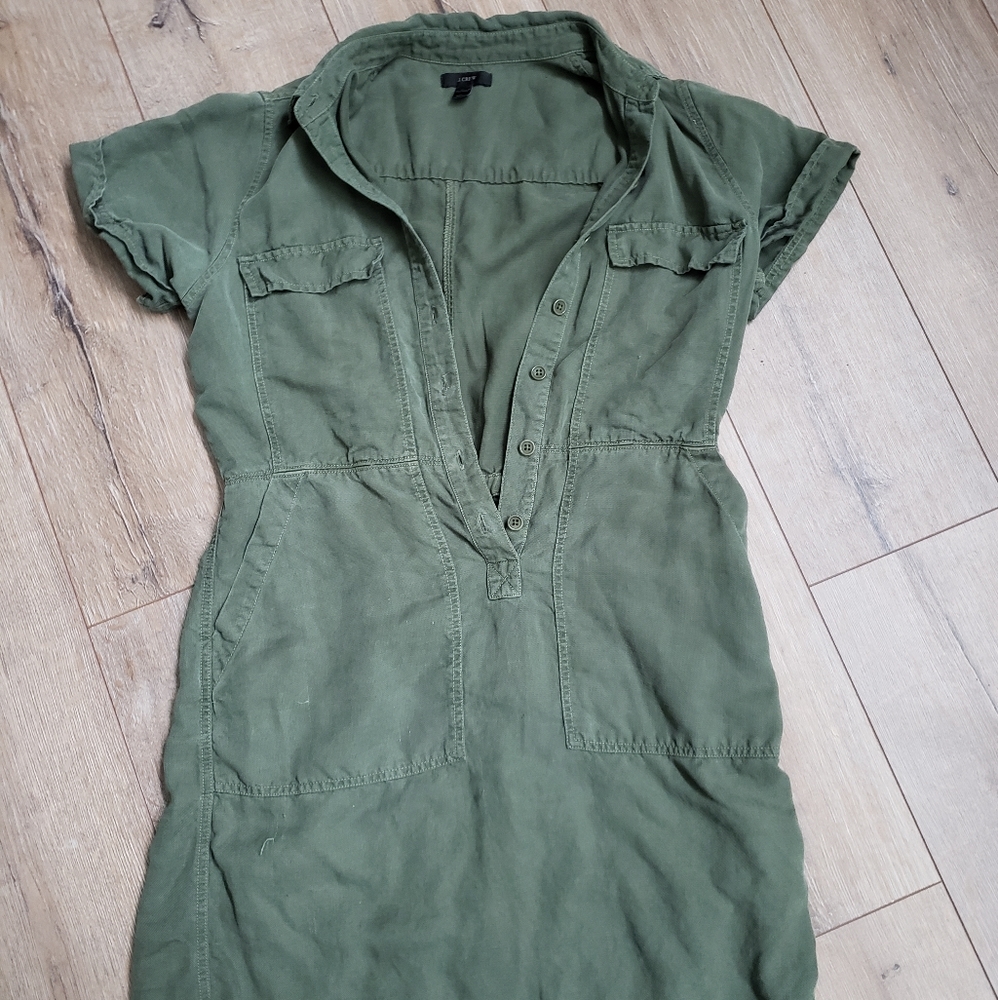 J Crew military style utility dress